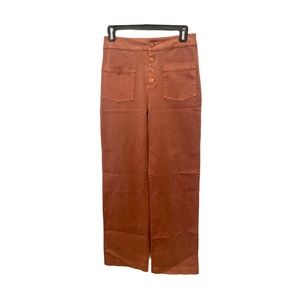 Young Fabulous and Broke Brown Straight Leg Pants High Rise Size Small NWT